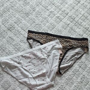 Victoria's Secret Brown and White Panty Set Intimates